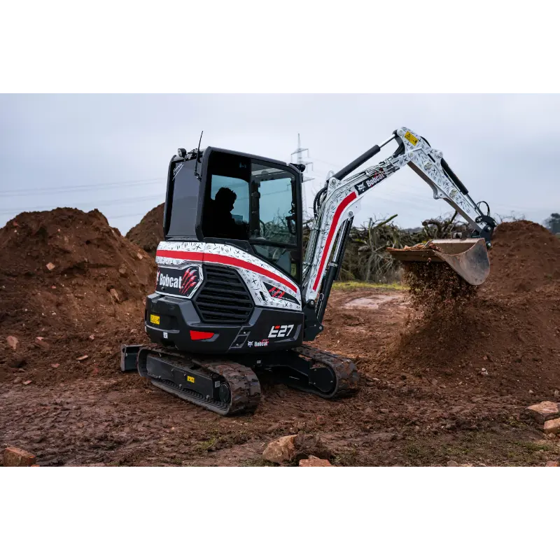 Bobcat E27 Minibagger bei der Arbeit