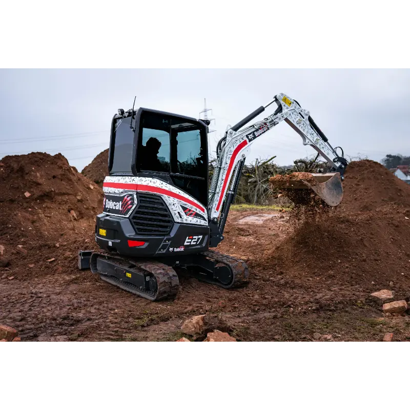 Bobcat E27 Minibagger bei der Arbeit